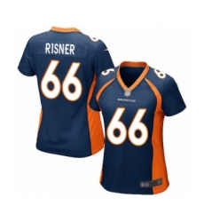 Women's Denver Broncos #66 Dalton Risner Game Navy Blue Alternate Football Jersey