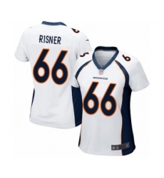 Women's Denver Broncos #66 Dalton Risner Game White Football Jersey