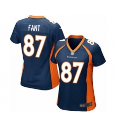 Women's Denver Broncos #87 Noah Fant Game Navy Blue Alternate Football Jersey