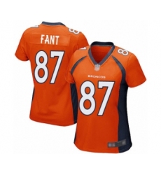 Women's Denver Broncos #87 Noah Fant Game Orange Team Color Football Jersey
