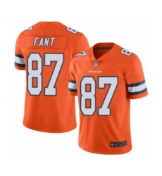Youth Denver Broncos #87 Noah Fant Limited Orange Rush Vapor Untouchable Football Jersey