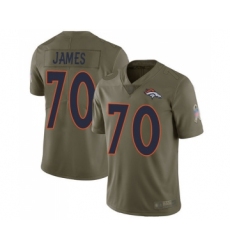 Men's Denver Broncos #70 Ja Wuan James Limited Olive 2017 Salute to Service Football Jersey