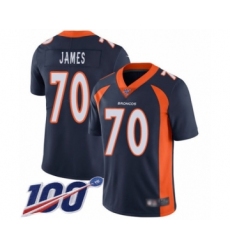 Men's Denver Broncos #70 Ja'Wuan James Navy Blue Alternate Vapor Untouchable Limited Player 100th Season Football Jersey