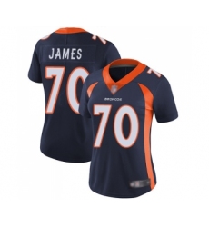 Women's Denver Broncos #70 Ja Wuan James Navy Blue Alternate Vapor Untouchable Limited Player Football Jersey