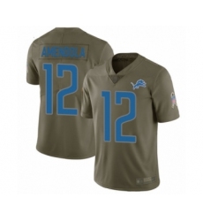 Men's Detroit Lions #12 Danny Amendola Limited Olive 2017 Salute to Service Football Jersey