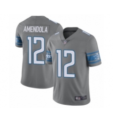 Men's Detroit Lions #12 Danny Amendola Limited Steel Rush Vapor Untouchable Football Jersey