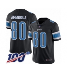 Men's Detroit Lions #80 Danny Amendola Limited Black Rush Vapor Untouchable 100th Season Football Jersey