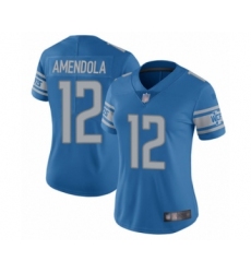 Women's Detroit Lions #12 Danny Amendola Blue Team Color Vapor Untouchable Limited Player Football Jersey