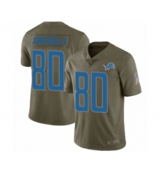 Youth Detroit Lions #80 Danny Amendola Limited Olive 2017 Salute to Service Football Jersey