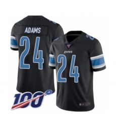 Men's Detroit Lions #24 Andrew Adams Limited Black Rush Vapor Untouchable 100th Season Football Jersey