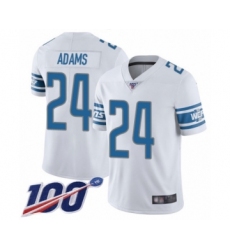 Men's Detroit Lions #24 Andrew Adams White Vapor Untouchable Limited Player 100th Season Football Jersey