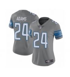 Women's Detroit Lions #24 Andrew Adams Limited Steel Rush Vapor Untouchable Football Jersey