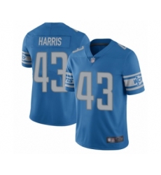 Youth Detroit Lions #43 Will Harris Blue Team Color Vapor Untouchable Limited Player Football Jersey