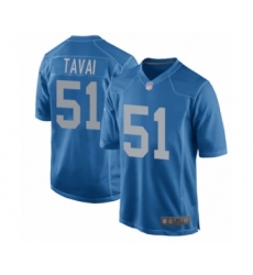 Men's Detroit Lions #51 Jahlani Tavai Game Blue Alternate Football Jersey