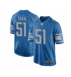 Men's Detroit Lions #51 Jahlani Tavai Game Blue Team Color Football Jersey