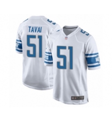 Men's Detroit Lions #51 Jahlani Tavai Game White Football Jersey