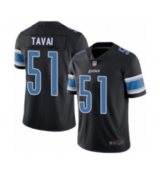 Men's Detroit Lions #51 Jahlani Tavai Limited Black Rush Vapor Untouchable Football Jersey