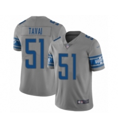 Men's Detroit Lions #51 Jahlani Tavai Limited Gray Inverted Legend Football Jersey