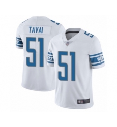 Men's Detroit Lions #51 Jahlani Tavai White Vapor Untouchable Limited Player Football Jersey