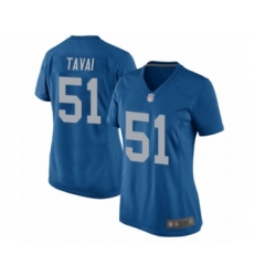 Women's Detroit Lions #51 Jahlani Tavai Game Blue Alternate Football Jersey