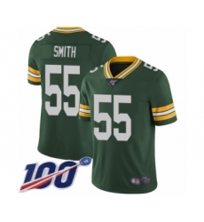 Men's Green Bay Packers #55 Za'Darius Smith Green Team Color Vapor Untouchable Limited Player 100th Season Football Jersey