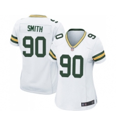 Women's Green Bay Packers #90 Za'Darius Smith Game White Football Jersey