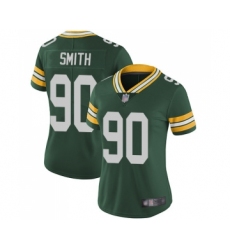 Women's Green Bay Packers #90 Za'Darius Smith Green Team Color Vapor Untouchable Limited Player Football Jersey