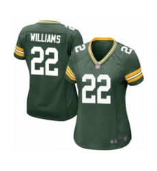 Women's Green Bay Packers #22 Dexter Williams Game Green Team Color Football Jersey
