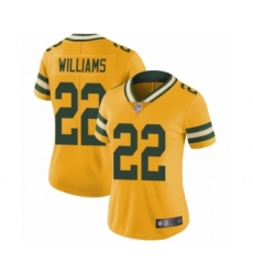 Women's Green Bay Packers #22 Dexter Williams Limited Gold Rush Vapor Untouchable Football Jersey