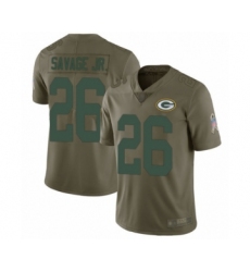Men's Green Bay Packers #26 Darnell Savage Jr. Limited Olive 2017 Salute to Service Football Jersey