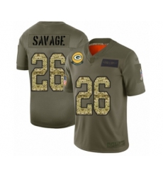 Men's Green Bay Packers #26 Darnell Savage Jr. Limited Olive Camo 2019 Salute to Service Limited Football Jersey