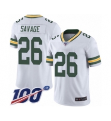 Men's Green Bay Packers #26 Darnell Savage Jr. White Vapor Untouchable Limited Player 100th Season Football Jersey