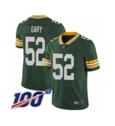 Men's Green Bay Packers #52 Rashan Gary Green Team Color Vapor Untouchable Limited Player 100th Season Football Jersey