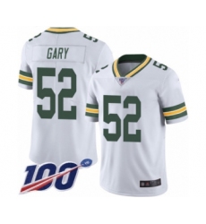 Men's Green Bay Packers #52 Rashan Gary White Vapor Untouchable Limited Player 100th Season Football Jersey