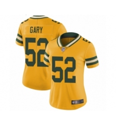Women's Green Bay Packers #52 Rashan Gary Limited Gold Rush Vapor Untouchable Football Jersey
