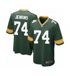 Men's Green Bay Packers #74 Elgton Jenkins Game Green Team Color Football Jersey