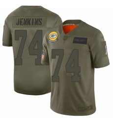 Men's Green Bay Packers #74 Elgton Jenkins Limited Camo 2019 Salute to Service Football Jersey