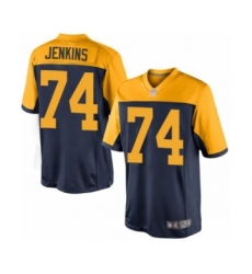 Youth Green Bay Packers #74 Elgton Jenkins Limited Navy Blue Alternate Football Jersey