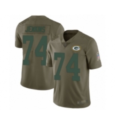 Youth Green Bay Packers #74 Elgton Jenkins Limited Olive 2017 Salute to Service Football Jersey