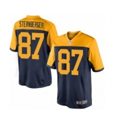 Men's Green Bay Packers #87 Jace Sternberger Limited Navy Blue Alternate Football Jersey