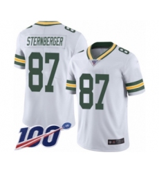Men's Green Bay Packers #87 Jace Sternberger White Vapor Untouchable Limited Player 100th Season Football Jersey