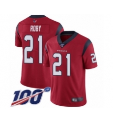Men's Houston Texans #21 Bradley Roby Red Alternate Vapor Untouchable Limited Player 100th Season Football Jersey