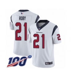 Men's Houston Texans #21 Bradley Roby White Vapor Untouchable Limited Player 100th Season Football Jersey