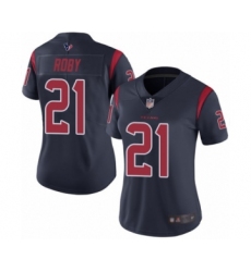 Women's Houston Texans #21 Bradley Roby Limited Navy Blue Rush Vapor Untouchable Football Jersey