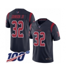 Men's Houston Texans #32 Lonnie Johnson Limited Navy Blue Rush Vapor Untouchable 100th Season Football Jersey