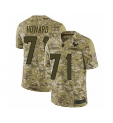 Men's Houston Texans #71 Tytus Howard Limited Camo 2018 Salute to Service Football Jersey