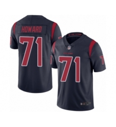 Men's Houston Texans #71 Tytus Howard Limited Navy Blue Rush Vapor Untouchable Football Jersey