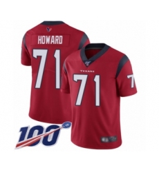 Men's Houston Texans #71 Tytus Howard Red Alternate Vapor Untouchable Limited Player 100th Season Football Jersey