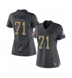 Women's Houston Texans #71 Tytus Howard Limited Black 2016 Salute to Service Football Jersey