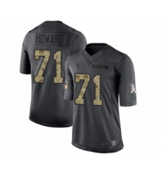 Youth Houston Texans #71 Tytus Howard Limited Black 2016 Salute to Service Football Jersey